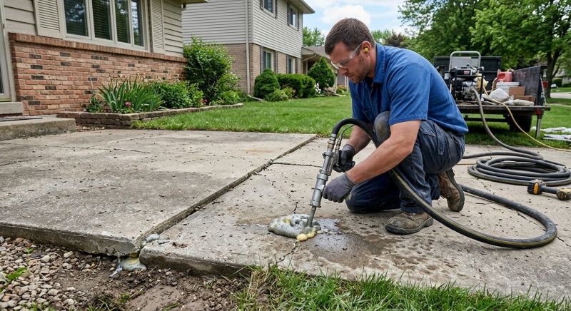 Concrete Patio Raising in Des Moines, IA